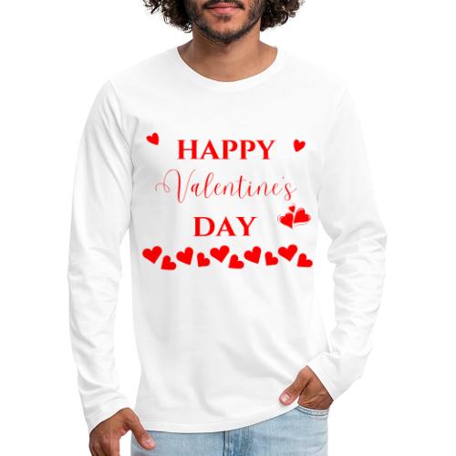Valentine's Day Fashion, Living Love February 14 - Men's Premium Long Sleeve T-Shirt