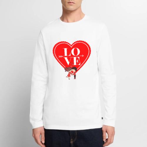 Love Valentine's Day, Designs February 14, Harmony - Men's Premium Long Sleeve T-Shirt