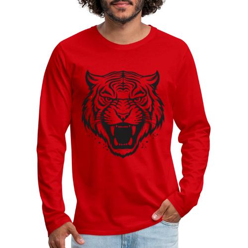 Wild Tiger Fashion, the fury of the feline tiger. - Men's Premium Long Sleeve T-Shirt