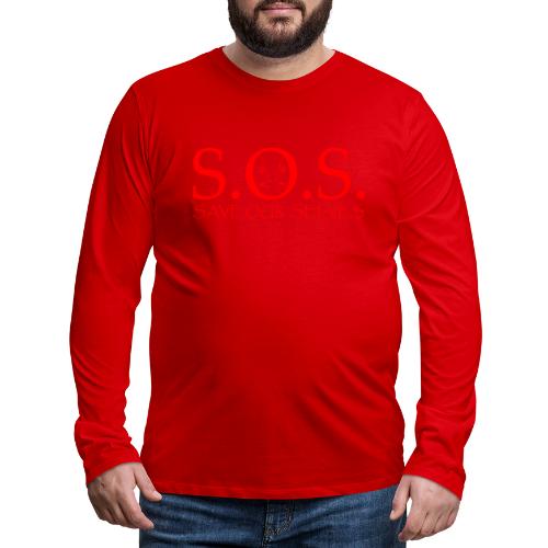 sos red - Men's Premium Long Sleeve T-Shirt