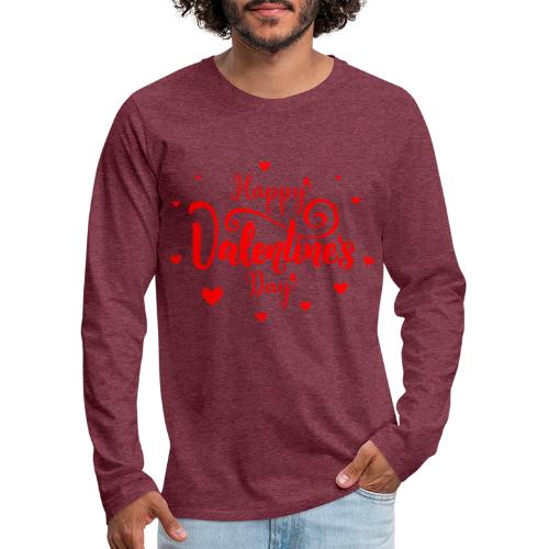 Valentine's Day Design February 14, Love Day - Men's Premium Long Sleeve T-Shirt