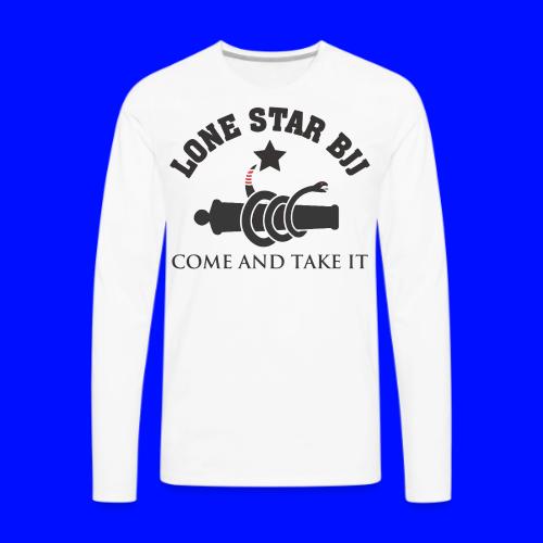 Lone Star BJJ - Come and Take It - Black and Red - Men's Premium Long Sleeve T-Shirt