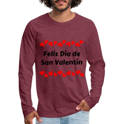 February Celebrating Valentine's Day, February 14 - Men's Premium Long Sleeve T-Shirt