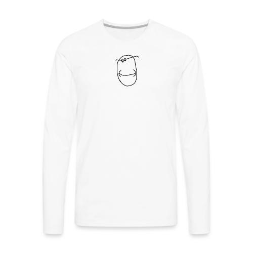 Fat Squirrel, Black Outline (tshirts) - Men's Premium Long Sleeve T-Shirt