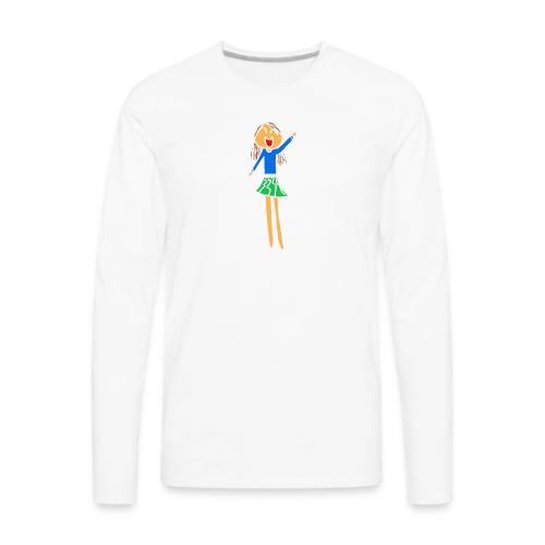 Sophia, White Outline, Full Color (tshirts) - Men's Premium Long Sleeve T-Shirt