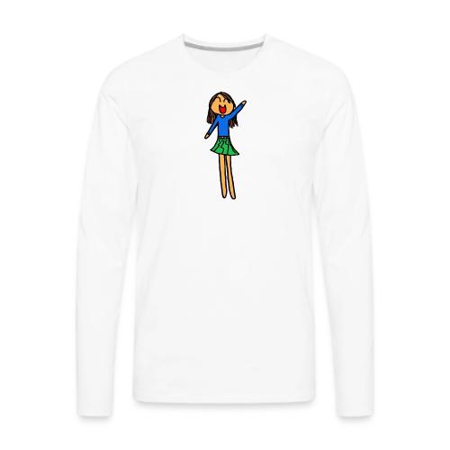 Sophia, Black Outline, Full Color (tshirts) - Men's Premium Long Sleeve T-Shirt
