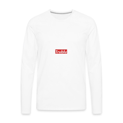 Trublu red box logo.(small) - Men's Premium Long Sleeve T-Shirt