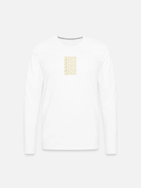 Neon Error Repeat - Men's Premium Long Sleeve T-Shirt - white