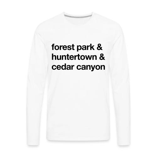 1 Church 3 Locations Black - Men's Premium Long Sleeve T-Shirt