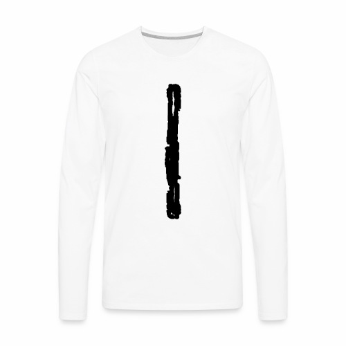 Elder Futhark Rune Isa - Letter I - Men's Premium Long Sleeve T-Shirt