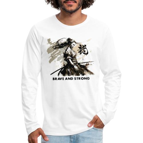 Japan Brave and Strong - Men's Premium Long Sleeve T-Shirt