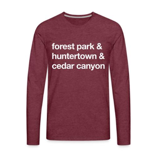 1 Church 3 Locations - Men's Premium Long Sleeve T-Shirt
