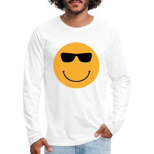 Orange Face with Sunglasses - Men's Premium Long Sleeve T-Shirt