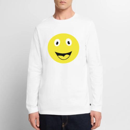 Yellow Happy Face Print - Men's Premium Long Sleeve T-Shirt