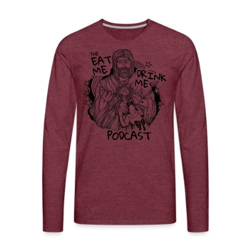 Eat Me Drink Me Podcast revamped logo - Men's Premium Long Sleeve T-Shirt