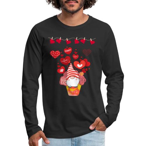 Design wrapped in love hearts, vibrating in love. - Men's Premium Long Sleeve T-Shirt