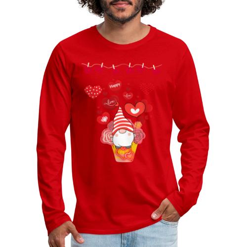 Design wrapped in love hearts, vibrating in love. - Men's Premium Long Sleeve T-Shirt