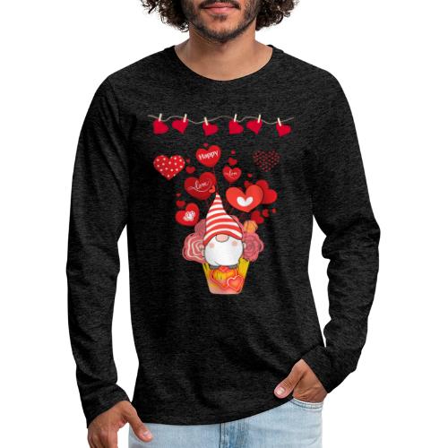 Design wrapped in love hearts, vibrating in love. - Men's Premium Long Sleeve T-Shirt
