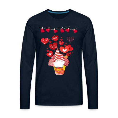 Design wrapped in love hearts, vibrating in love. - Men's Premium Long Sleeve T-Shirt