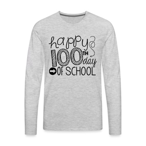 Happy 100th Day of School Arrows Teacher T-shirt - Men's Premium Long Sleeve T-Shirt