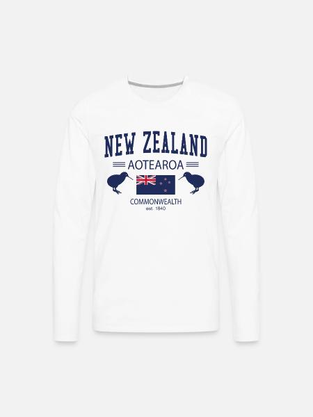 New Zealand - Men's Premium Long Sleeve T-Shirt - white