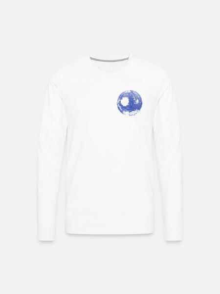 Retro Disco Ball - Men's Premium Long Sleeve T-Shirt - white