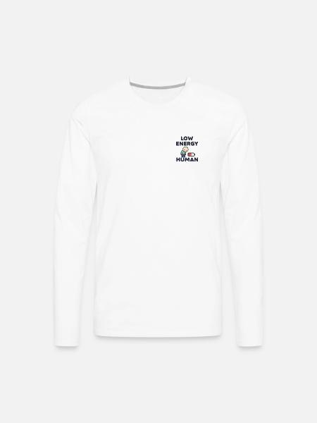Low Energy Human Illustration - Men's Premium Long Sleeve T-Shirt - white