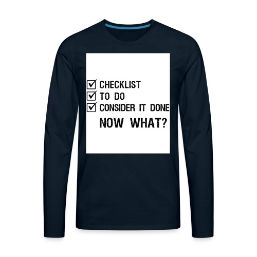 CheckList-Artwork-Blk-1 - Men's Premium Long Sleeve T-Shirt