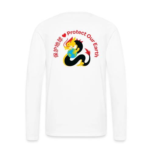 Kindness Dragon with Earth Red - Men's Premium Long Sleeve T-Shirt