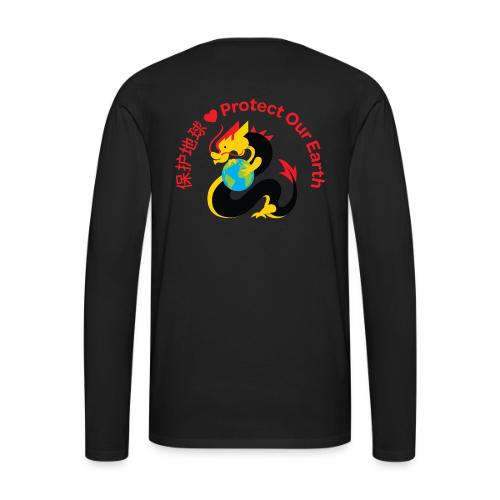 Kindness Dragon with Earth Red - Men's Premium Long Sleeve T-Shirt