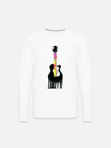 Guitar Flows - Men's Premium Long Sleeve T-Shirt - white