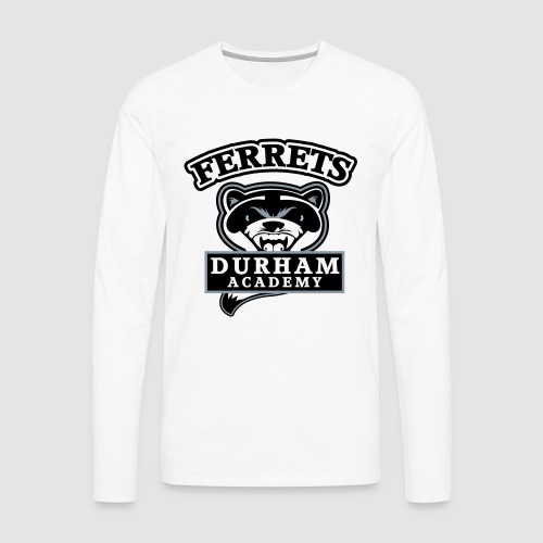 durham academy ferrets logo black - Men's Premium Long Sleeve T-Shirt