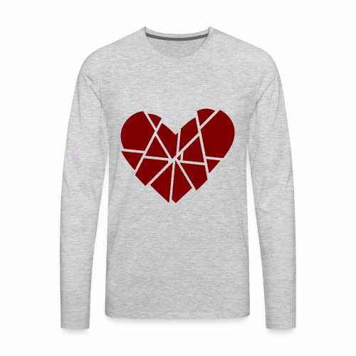Heart Broken Shards Anti Valentine's Day - Men's Premium Long Sleeve T-Shirt