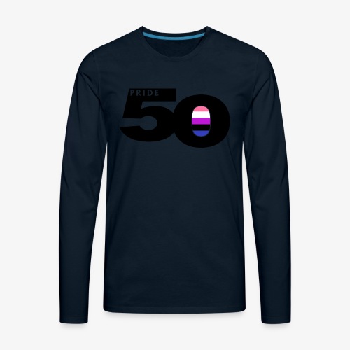 50 Pride Genderfluid Pride Flag - Men's Premium Long Sleeve T-Shirt