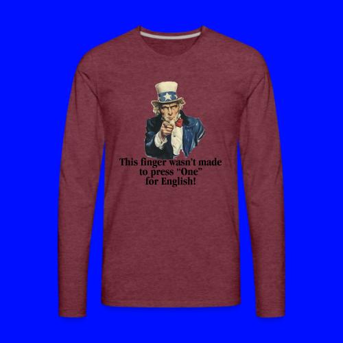 Uncle Sam - Finger - Men's Premium Long Sleeve T-Shirt