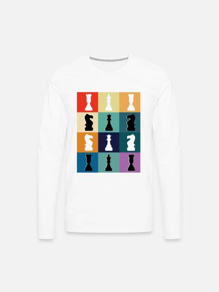 Chess Piece - Men's Premium Long Sleeve T-Shirt - white