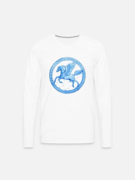 Pegasus - Men's Premium Long Sleeve T-Shirt - white