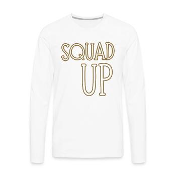 Squad Up - Men's Premium Long Sleeve T-Shirt - white - Front - Nico (187cm)