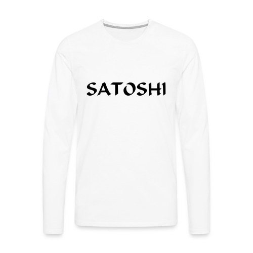 Satoshi only the name stroke btc founder nakamoto - Men's Premium Long Sleeve T-Shirt