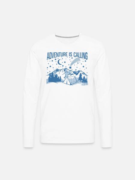 Adventure is calling. - Men's Premium Long Sleeve T-Shirt - white