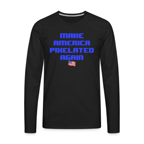 Pixelated America - Men's Premium Long Sleeve T-Shirt