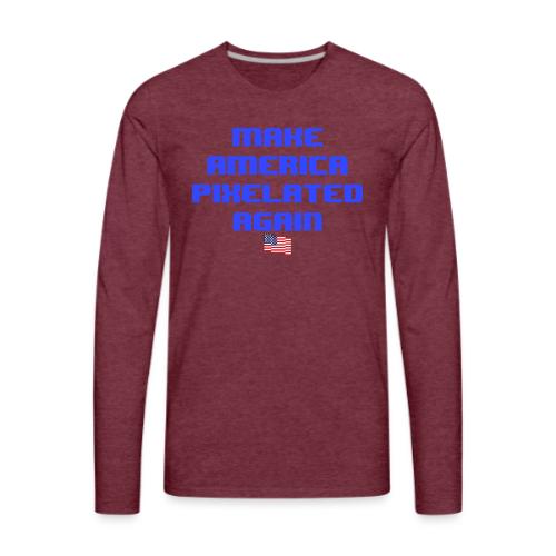 Pixelated America - Men's Premium Long Sleeve T-Shirt