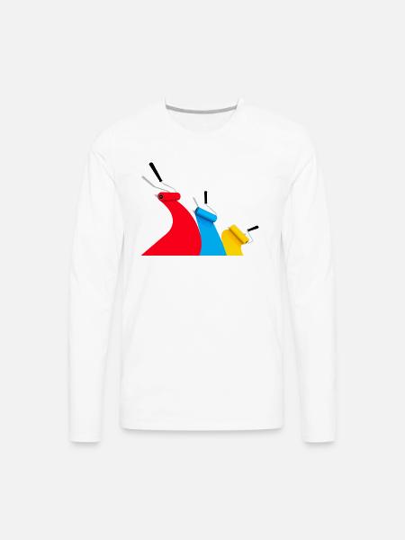 paint rollers - Men's Premium Long Sleeve T-Shirt - white