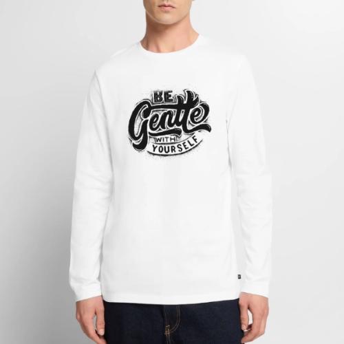 Black Typographic design - Men's Premium Long Sleeve T-Shirt
