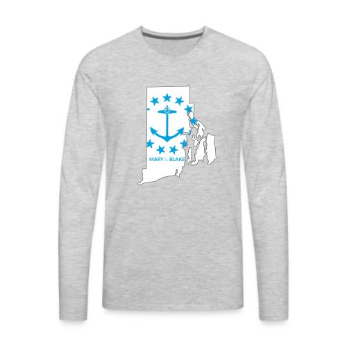 Mary And Blake Logo - RI Map - Men's Premium Long Sleeve T-Shirt