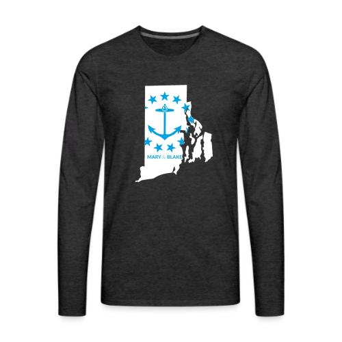 Mary And Blake Logo - RI Map - Men's Premium Long Sleeve T-Shirt