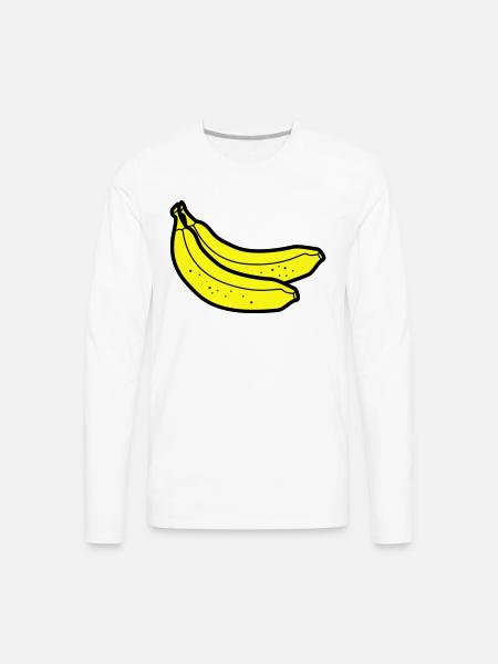 Bananas - Men's Premium Long Sleeve T-Shirt - white