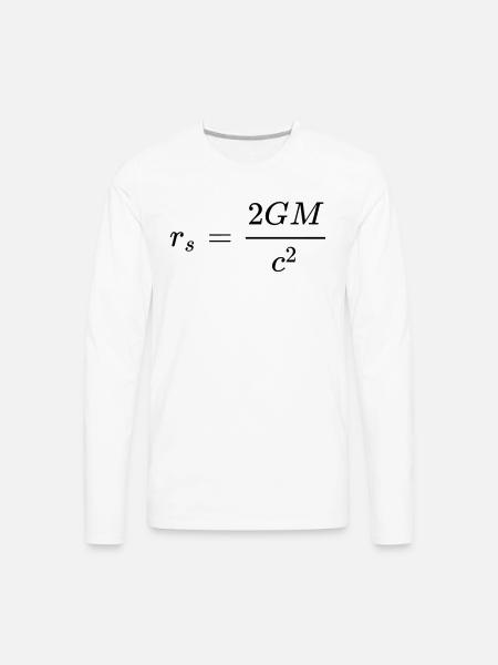 Schwarzschild Radius General Relativity - Men's Premium Long Sleeve T-Shirt - white