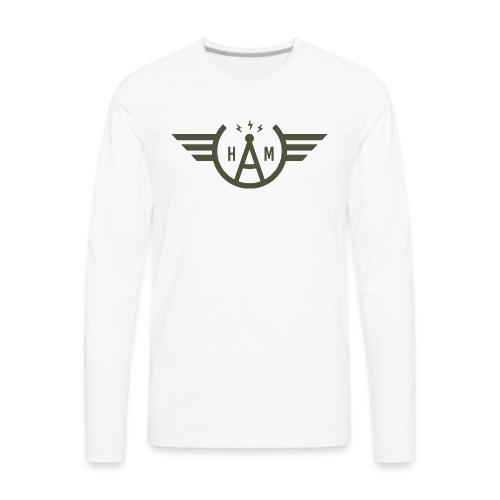 Doug's Ham Radio Winged Emblem - AB5FG - Men's Premium Long Sleeve T-Shirt