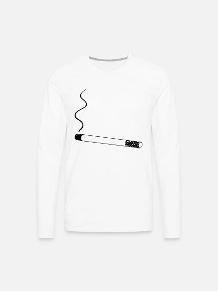 smoking - Men's Premium Long Sleeve T-Shirt - white